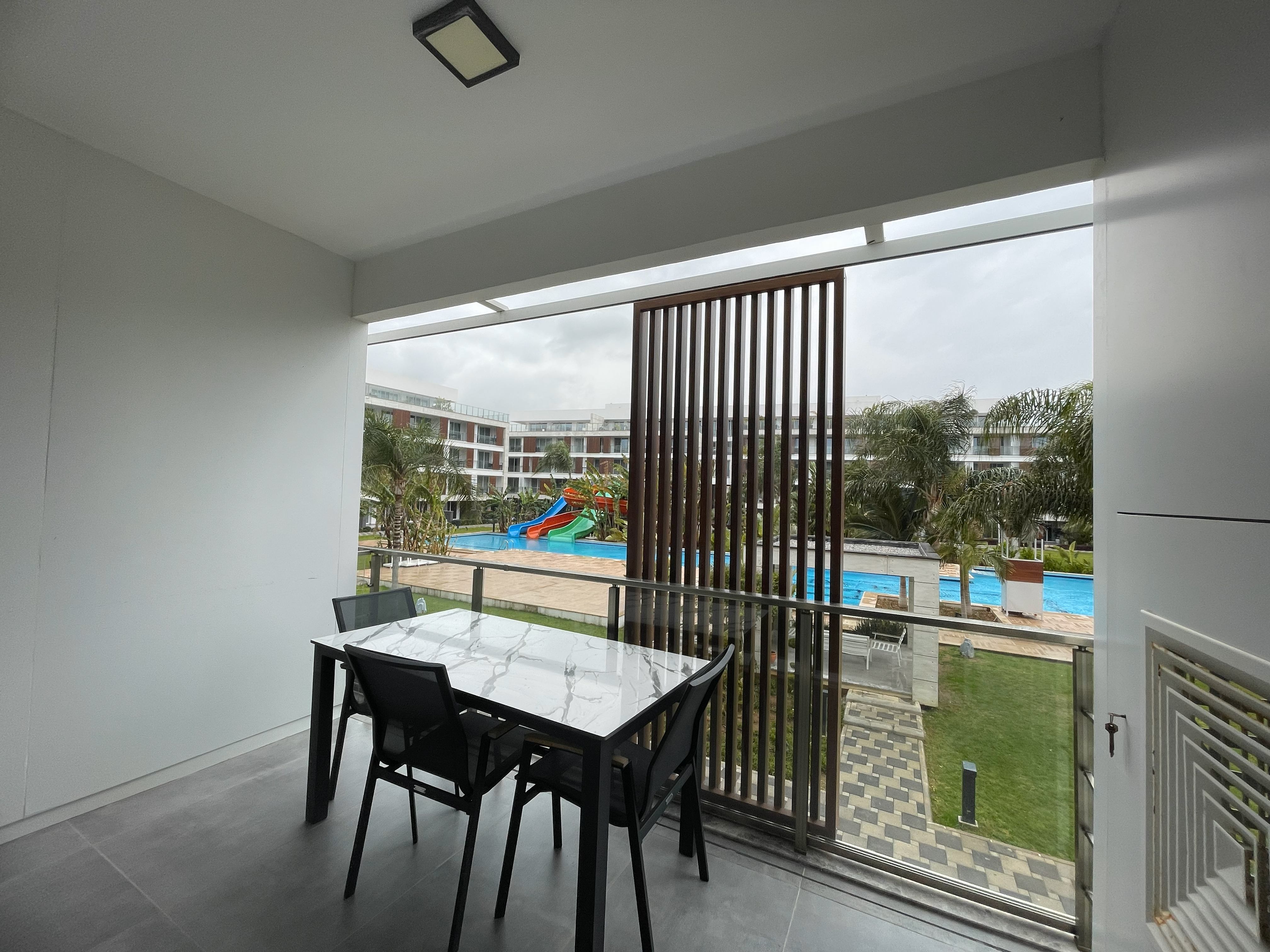 Studio - Balcony with Pool View